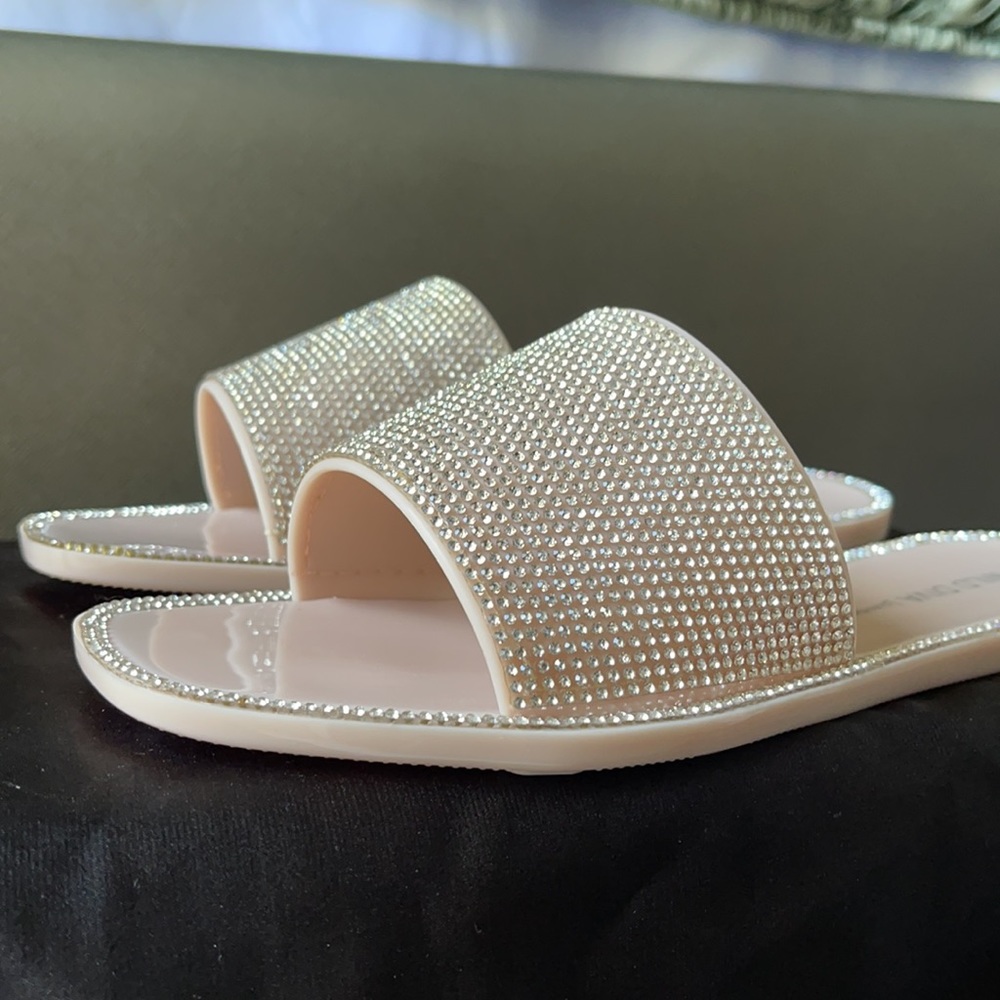 Nude Rhinestone Flats - Picture 2 of 4